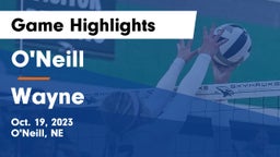 O'Neill  vs Wayne  Game Highlights - Oct. 19, 2023