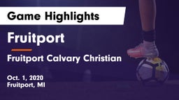 Fruitport  vs Fruitport Calvary Christian Game Highlights - Oct. 1, 2020