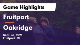 Fruitport  vs Oakridge  Game Highlights - Sept. 30, 2021