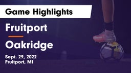 Fruitport  vs Oakridge  Game Highlights - Sept. 29, 2022