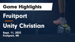 Fruitport  vs Unity Christian  Game Highlights - Sept. 11, 2023