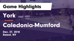 York  vs Caledonia-Mumford Game Highlights - Dec. 27, 2018