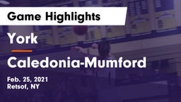 York  vs Caledonia-Mumford Game Highlights - Feb. 25, 2021