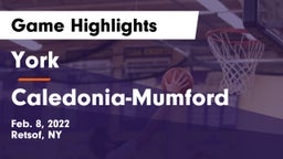 York  vs Caledonia-Mumford Game Highlights - Feb. 8, 2022