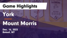 York  vs Mount Morris  Game Highlights - Dec. 16, 2023