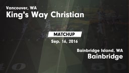 Matchup: King's Way Christian vs. Bainbridge  2016