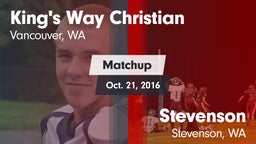 Matchup: King's Way Christian vs. Stevenson  2016