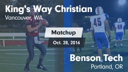 Matchup: King's Way Christian vs. Benson Tech  2016