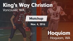 Matchup: King's Way Christian vs. Hoquiam  2016