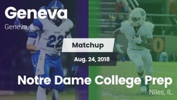 Matchup: Geneva  vs. Notre Dame College Prep 2018