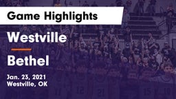 Westville  vs Bethel  Game Highlights - Jan. 23, 2021