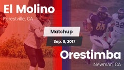 Matchup: El Molino High Schoo vs. Orestimba  2017