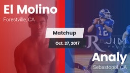 Matchup: El Molino High Schoo vs. Analy  2017