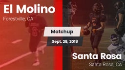 Matchup: El Molino High Schoo vs. Santa Rosa  2018