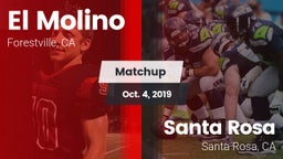Matchup: El Molino High Schoo vs. Santa Rosa  2019