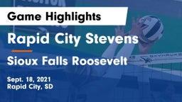 Rapid City Stevens  vs Sioux Falls Roosevelt  Game Highlights - Sept. 18, 2021