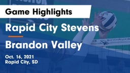 Rapid City Stevens  vs Brandon Valley  Game Highlights - Oct. 16, 2021