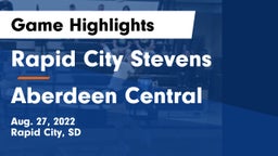 Rapid City Stevens  vs Aberdeen Central  Game Highlights - Aug. 27, 2022