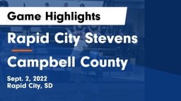 Rapid City Stevens  vs Campbell County  Game Highlights - Sept. 2, 2022