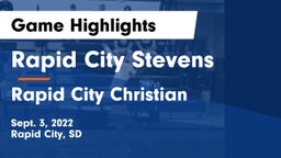 Rapid City Stevens  vs Rapid City Christian  Game Highlights - Sept. 3, 2022