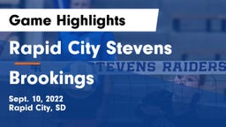 Rapid City Stevens  vs Brookings  Game Highlights - Sept. 10, 2022