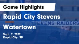 Rapid City Stevens  vs Watertown  Game Highlights - Sept. 9, 2022