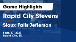 Rapid City Stevens  vs Sioux Falls Jefferson  Game Highlights - Sept. 17, 2022