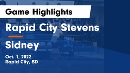 Rapid City Stevens  vs Sidney  Game Highlights - Oct. 1, 2022