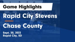 Rapid City Stevens  vs Chase County  Game Highlights - Sept. 30, 2022