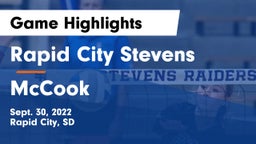 Rapid City Stevens  vs McCook  Game Highlights - Sept. 30, 2022