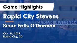 Rapid City Stevens  vs Sioux Falls O'Gorman  Game Highlights - Oct. 14, 2022