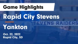 Rapid City Stevens  vs Yankton  Game Highlights - Oct. 22, 2022