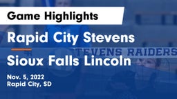 Rapid City Stevens  vs Sioux Falls Lincoln  Game Highlights - Nov. 5, 2022