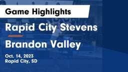 Rapid City Stevens  vs Brandon Valley  Game Highlights - Oct. 14, 2023