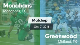 Matchup: Monahans  vs. Greenwood  2016