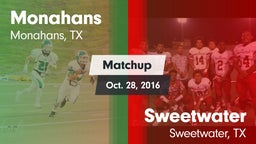 Matchup: Monahans  vs. Sweetwater  2016