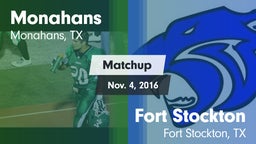 Matchup: Monahans  vs. Fort Stockton  2016