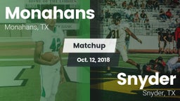 Matchup: Monahans  vs. Snyder  2018