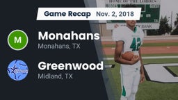 Recap: Monahans  vs. Greenwood   2018