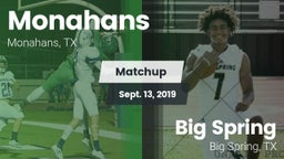 Matchup: Monahans  vs. Big Spring  2019