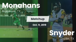 Matchup: Monahans  vs. Snyder  2019