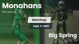 Matchup: Monahans  vs. Big Spring  2020