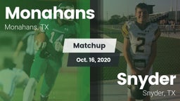Matchup: Monahans  vs. Snyder  2020