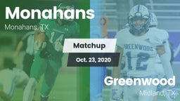 Matchup: Monahans  vs. Greenwood   2020