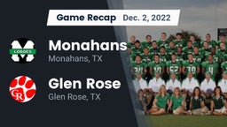 Recap: Monahans  vs. Glen Rose  2022