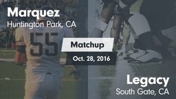 Matchup: Marquez  vs. Legacy  2015
