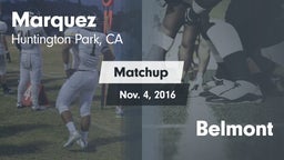 Matchup: Marquez  vs. Belmont 2015