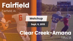Matchup: Fairfield High vs. Clear Creek-Amana 2019