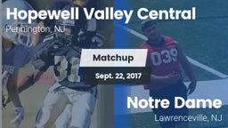 Matchup: Hopewell Valley Cent vs. Notre Dame  2017