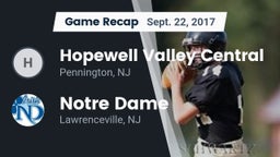 Recap: Hopewell Valley Central  vs. Notre Dame  2017